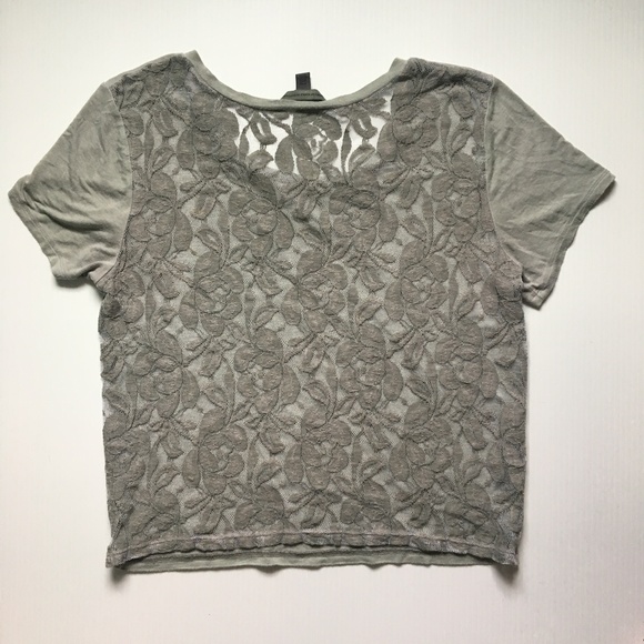 Olive Lace Back Shirt - Picture 5 of 5